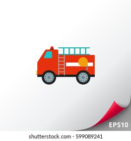Fire fighting vehicle icon