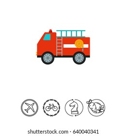 Fire fighting vehicle icon