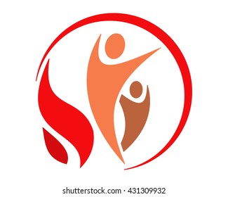 fire figure silhouette image vector icon logo