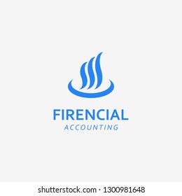 Fire and financial logo combination, design inspiration vector template for company