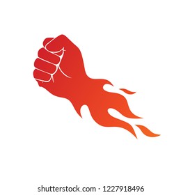 Fire Fist Logo in Vector