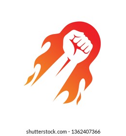 Fire Fist Logo Vector