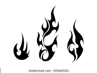 fire flame abstract tattoo stickers