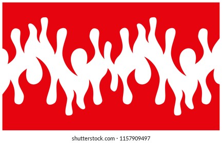 Fire flame background. Fire banner. Vector illustration.