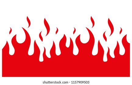 Fire flame background. Fire banner. Vector illustration.