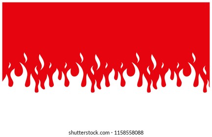 Fire flame background. Fire banner. Vector illustration.