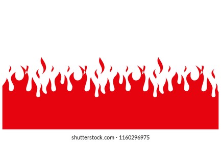 Fire flame background. Fire banner. Vector illustration.