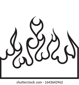 Fire flame background vector illustration design template