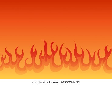 Fire Flame Background. Vector Illustration. 