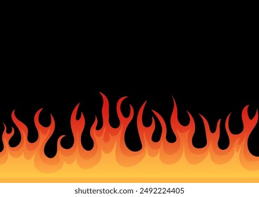 Fire Flame Background. Vector Illustration. 