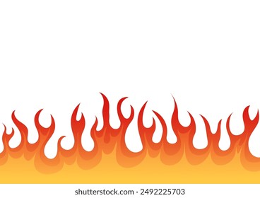 Fire Flame Background. Vector Illustration. 