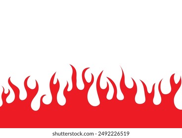 Fire Flame Background. Vector Illustration. 