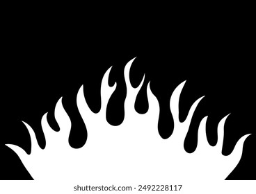 Fire Flame Background. Vector Illustration. 
