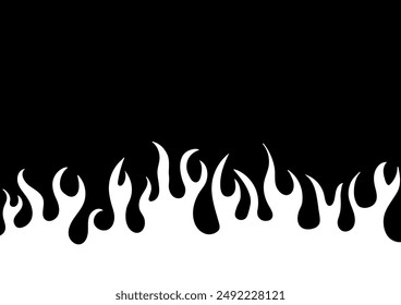 Fire Flame Background. Vector Illustration. 