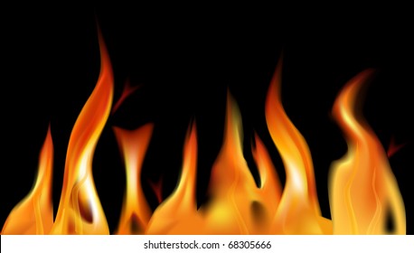 Fire flame background. Vector illustration.