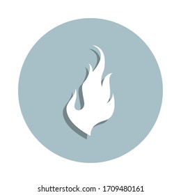 Fire, flame badge icon. Simple glyph, flat vector of fire icons for ui and ux, website or mobile application