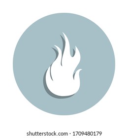 Icono de insignia de fuego. Glifo simple, vector plano de iconos de fuego para ui y ux, sitio web o aplicación móvil