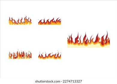 Fire Flame Banner Design Vector
