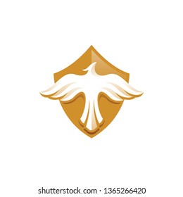 Fire Flame and Bird Phoenix Illustration Logo Icon Vector