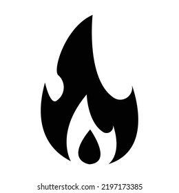 Feuer oder Flammenschwarz Symbol. Geeignet für Website-, Content Design-, Poster-, Banner- oder Videobearbeitung