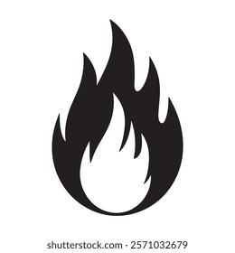 fire flame black silhouette icon