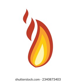 Fire flame blaze icon. Flat illustration of Fire flame blaze vector icon for web design isolated