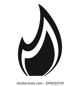 Fire flame blazing icon. Simple illustration of Fire flame blazing vector icon for web design isolated on white background