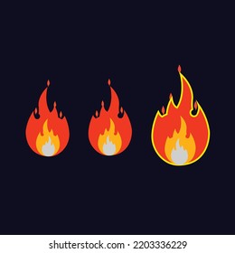 fire flame blending vector with deep blue background