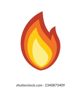 Fire flame bonfire icon. Flat illustration of Fire flame bonfire vector icon for web design isolated