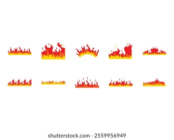Fire Flame Border Element Set