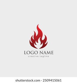 Fire flame, burn, energy, flaming, fireball, fire fully editable vector template