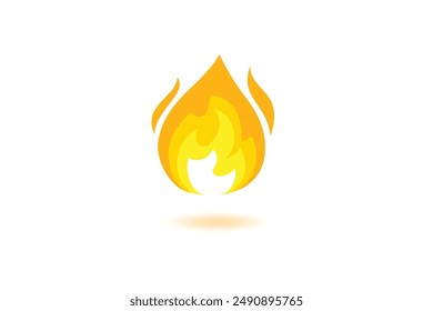 Fire flame burn flare torch hell fiery icons set isolated design vector illustration editable background