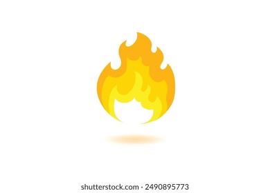 Fire flame burn flare torch hell fiery icons set isolated design vector illustration editable background