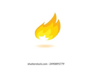 Fire flame burn flare torch hell fiery icons set isolated design vector illustration editable background