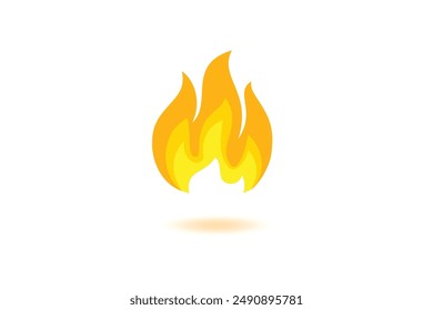 Fire flame burn flare torch hell fiery icons set isolated design vector illustration editable background