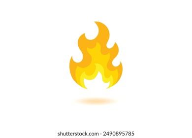 Fire flame burn flare torch hell fiery icons set isolated design vector illustration editable background