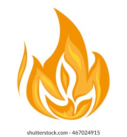 fire flame burn hot heat flaming vector graphic isolated illustration