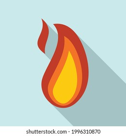 Icono de quema de llama de fuego. Ilustración plana del icono vectorial de quemado de llama de fuego para diseño web
