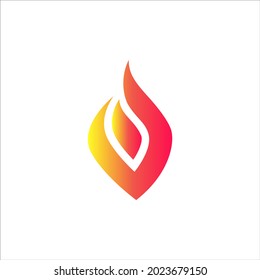 Fire flame burn logo icon