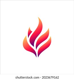 Fire flame burn logo icon