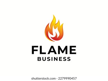 Plantilla de diseño de ilustración del logotipo de grabación de llamas de fuego