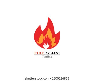 Fire Flame burn logo template