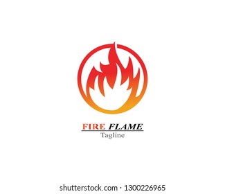 Fire Flame burn logo template