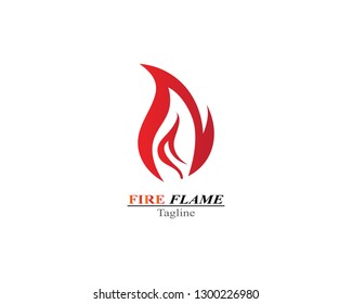 Fire Flame burn logo template