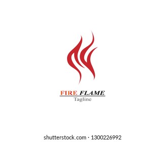 Fire Flame burn logo template