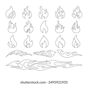 Entwurfsgrafik für Brandflammen
