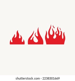fire flame burn silhouette hot icon vector logo  symbol