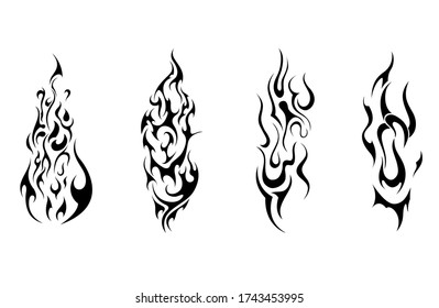 fire flame burn smoke abstract tattoo symbols