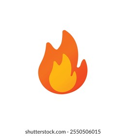 Fire flame. Camping, energy and power concept, Cartoon minimal style. Fire flame vector illustration design template