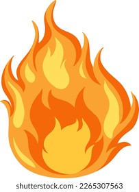 Feuerflamme-Cartoon, einzelne Illustration